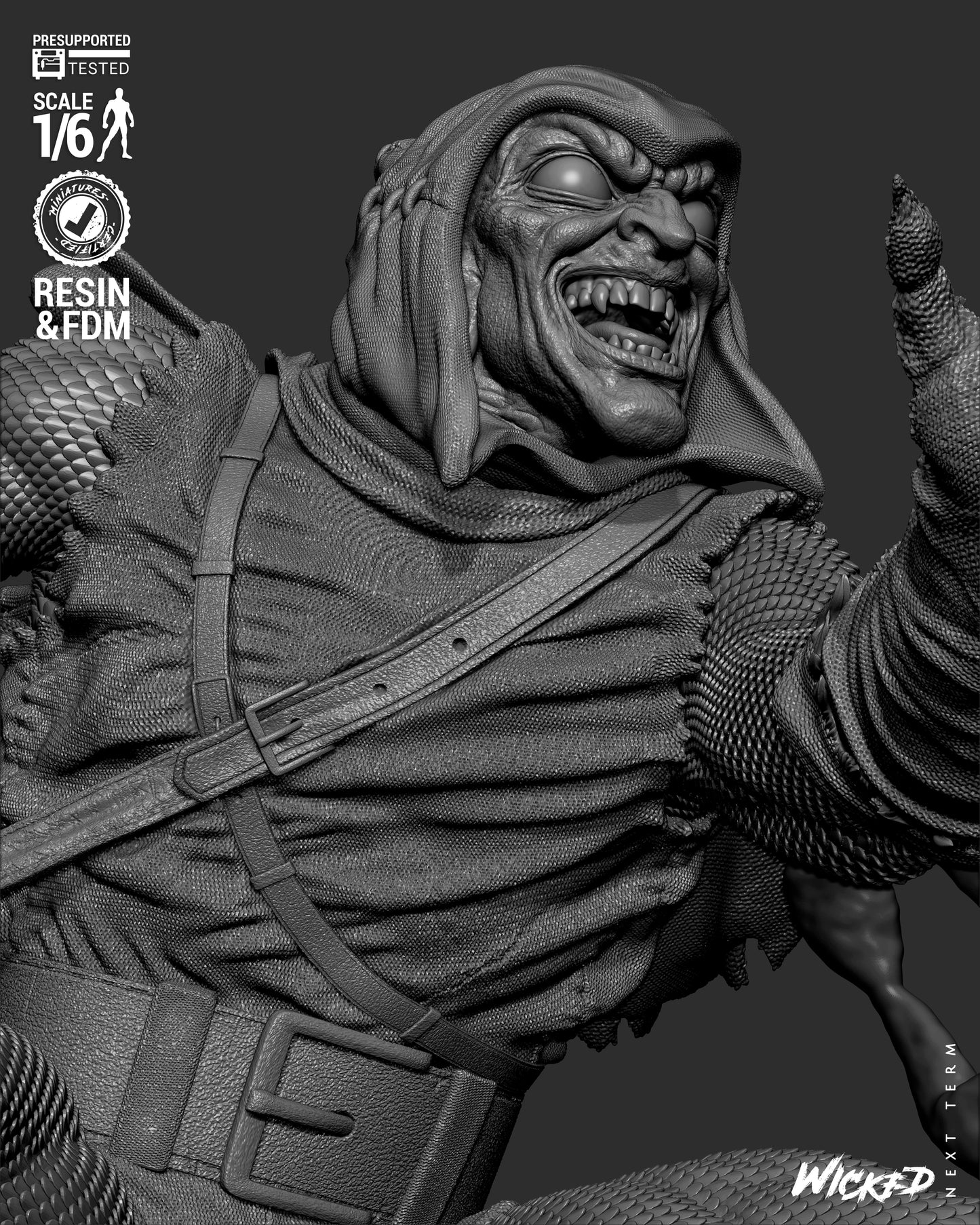 Hobgoblin (Fan Art) Sculpt - 1:6 and 1:12 scale 3d Printed Model Kit