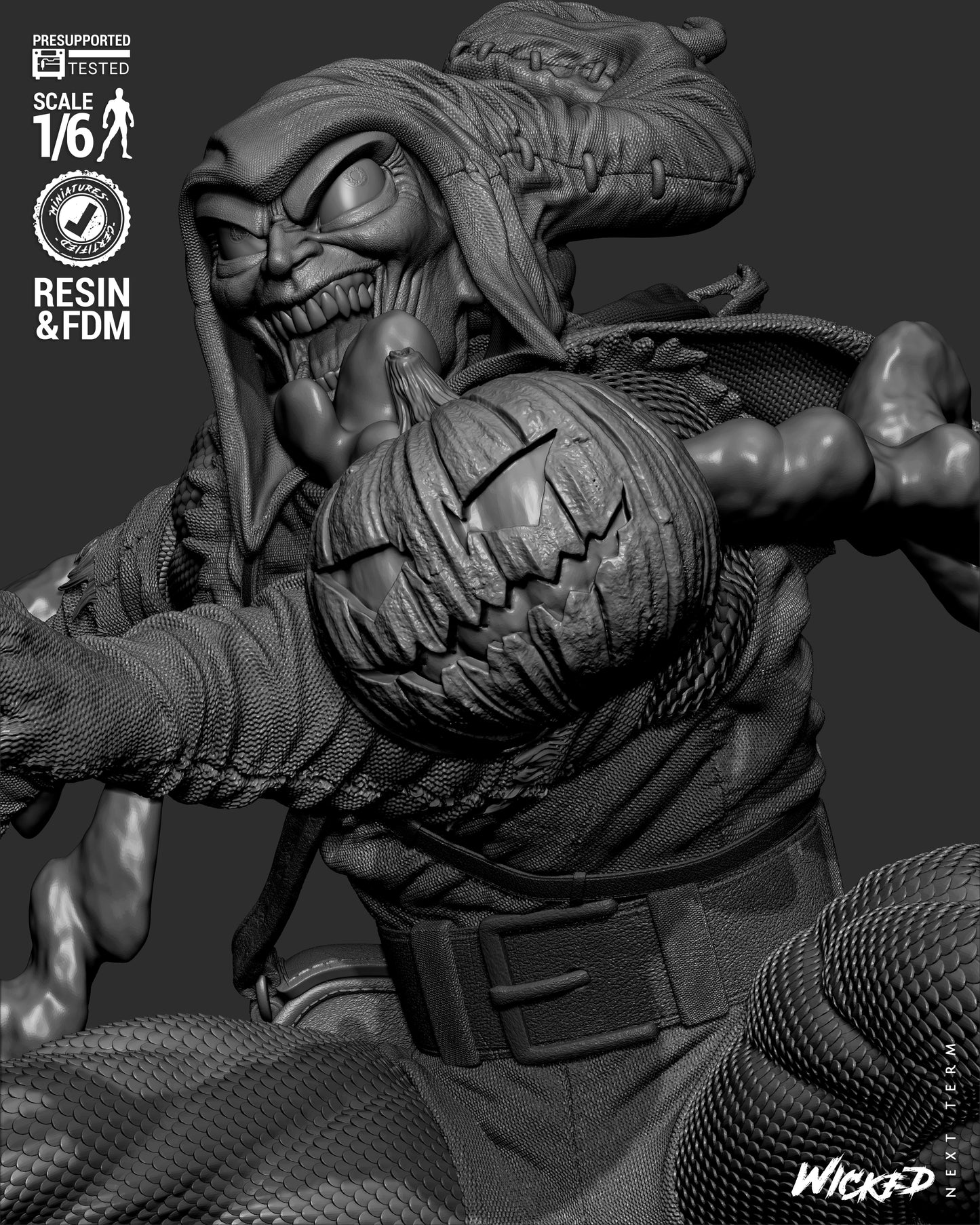 Hobgoblin (Fan Art) Sculpt - 1:6 and 1:12 scale 3d Printed Model Kit