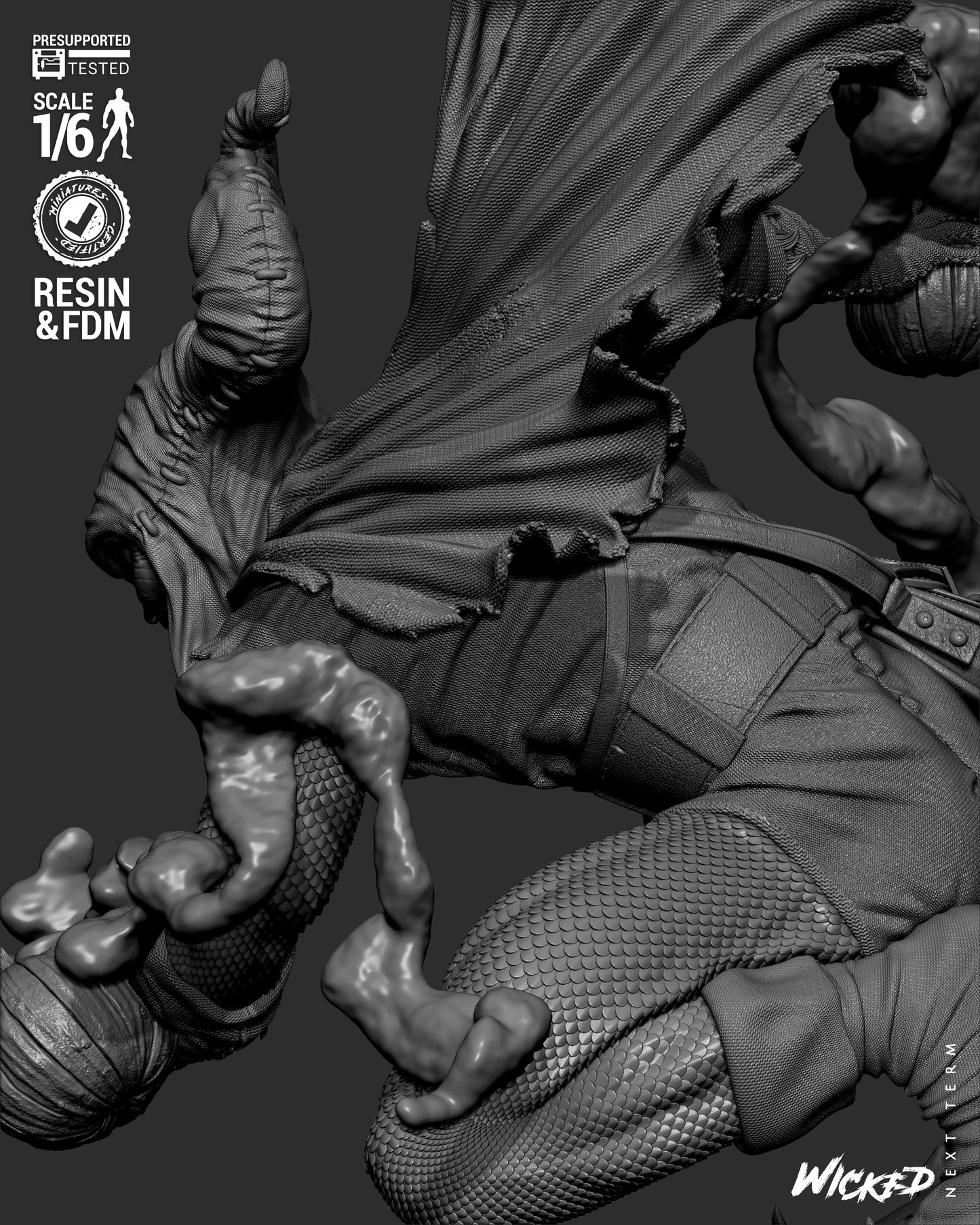 Hobgoblin (Fan Art) Sculpt - 1:6 and 1:12 scale 3d Printed Model Kit