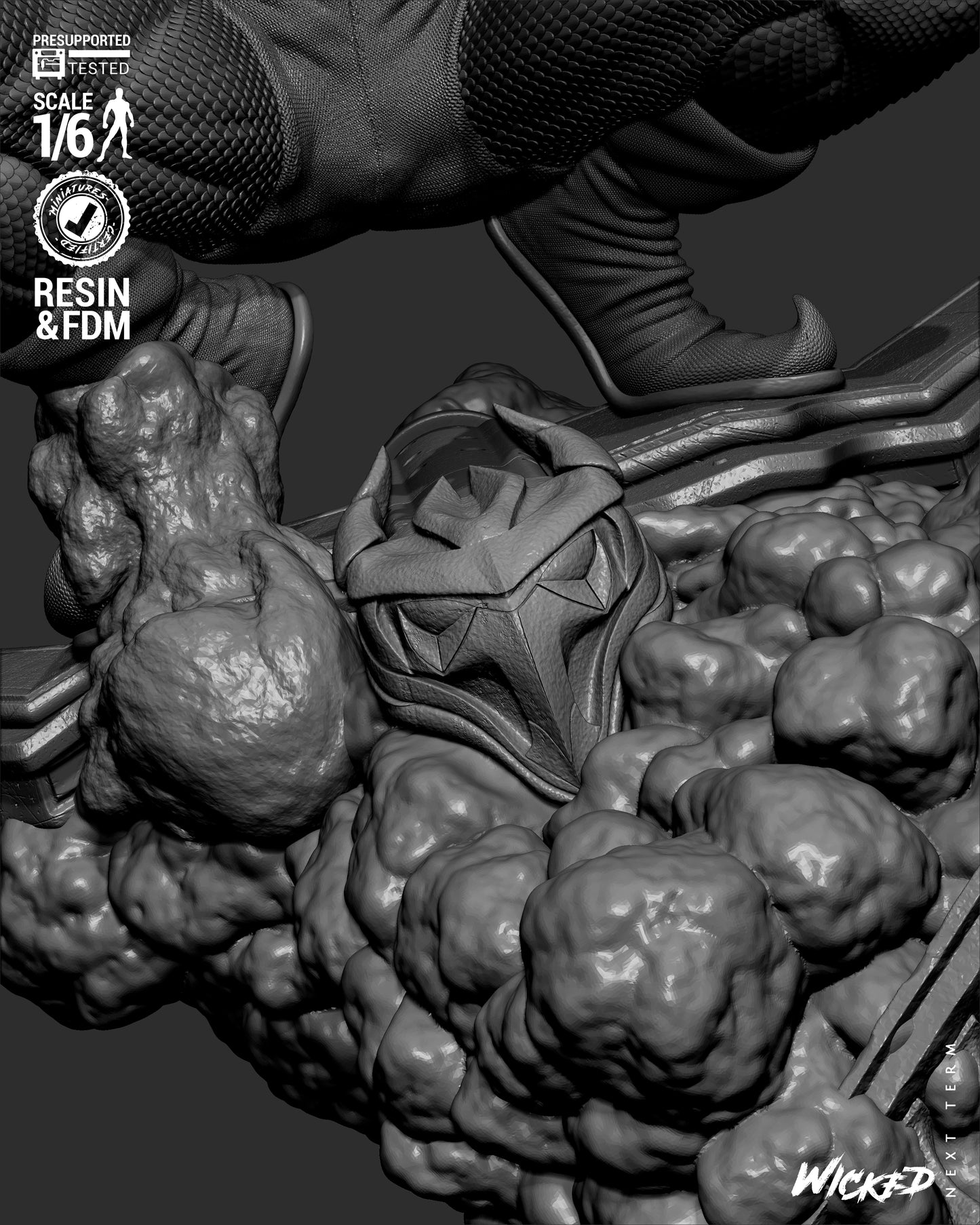 Hobgoblin (Fan Art) Sculpt - 1:6 and 1:12 scale 3d Printed Model Kit