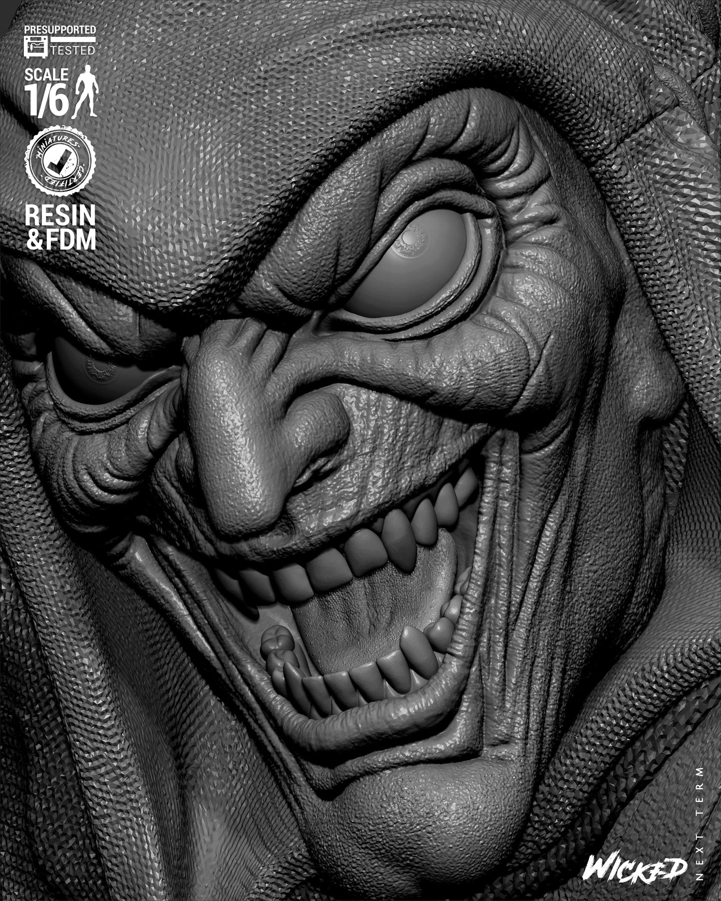 Hobgoblin (Fan Art) Sculpt - 1:6 and 1:12 scale 3d Printed Model Kit