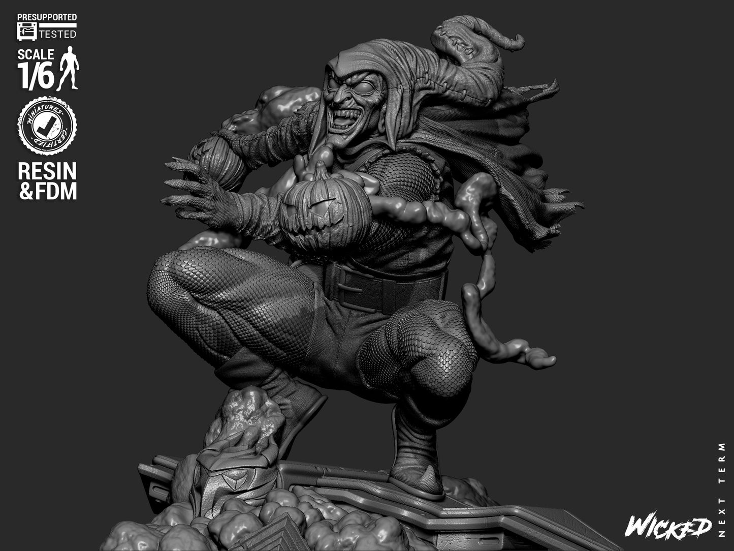 Hobgoblin (Fan Art) Sculpt - 1:6 and 1:12 scale 3d Printed Model Kit