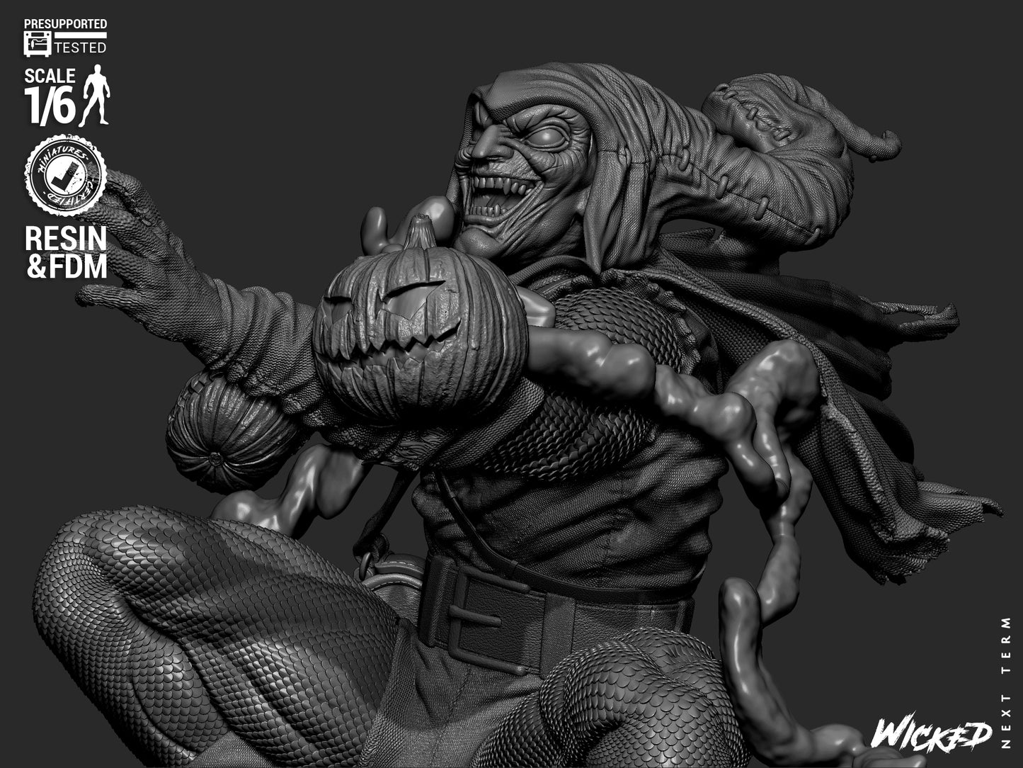 Hobgoblin (Fan Art) Sculpt - 1:6 and 1:12 scale 3d Printed Model Kit