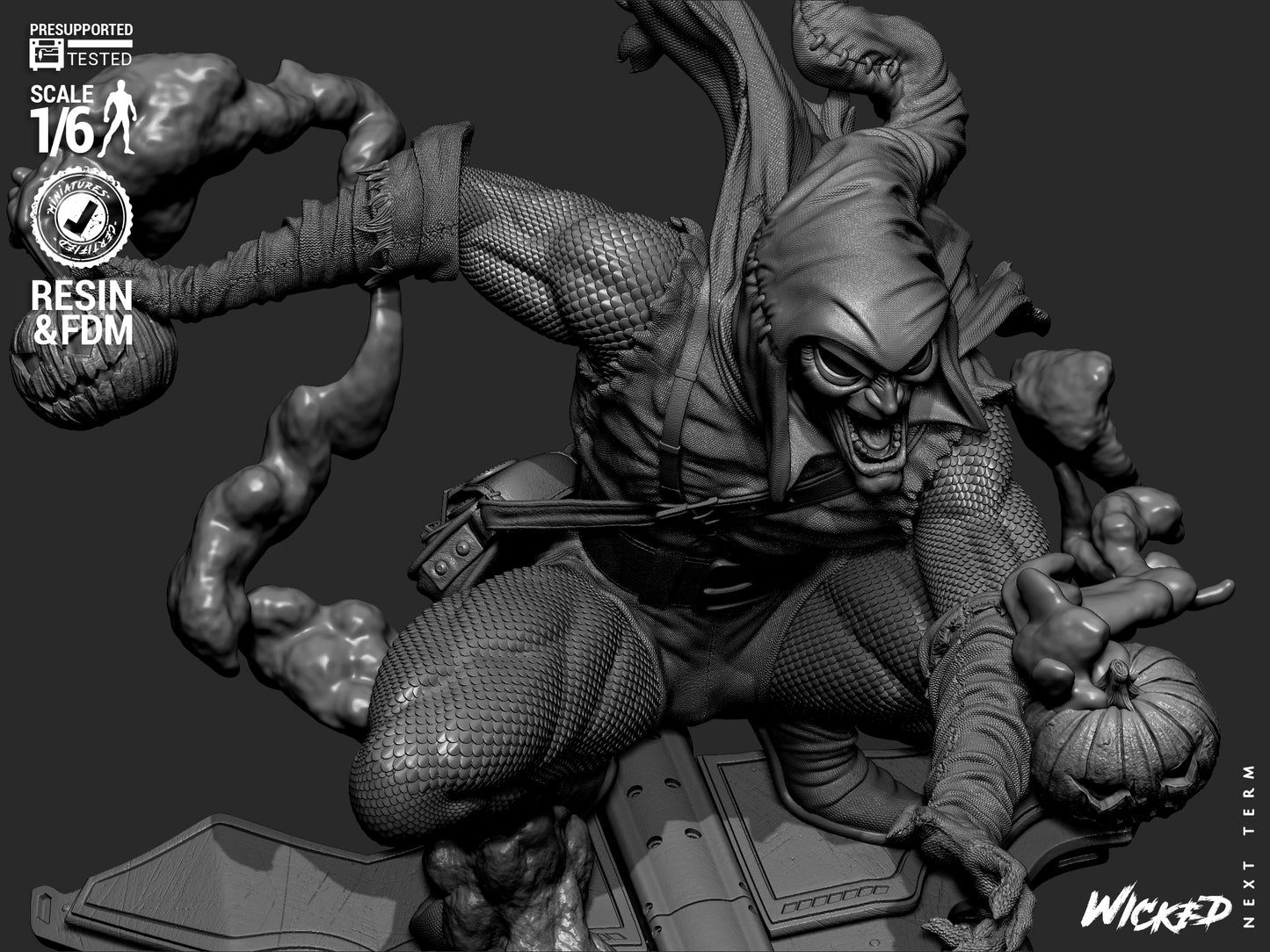 Hobgoblin (Fan Art) Sculpt - 1:6 and 1:12 scale 3d Printed Model Kit