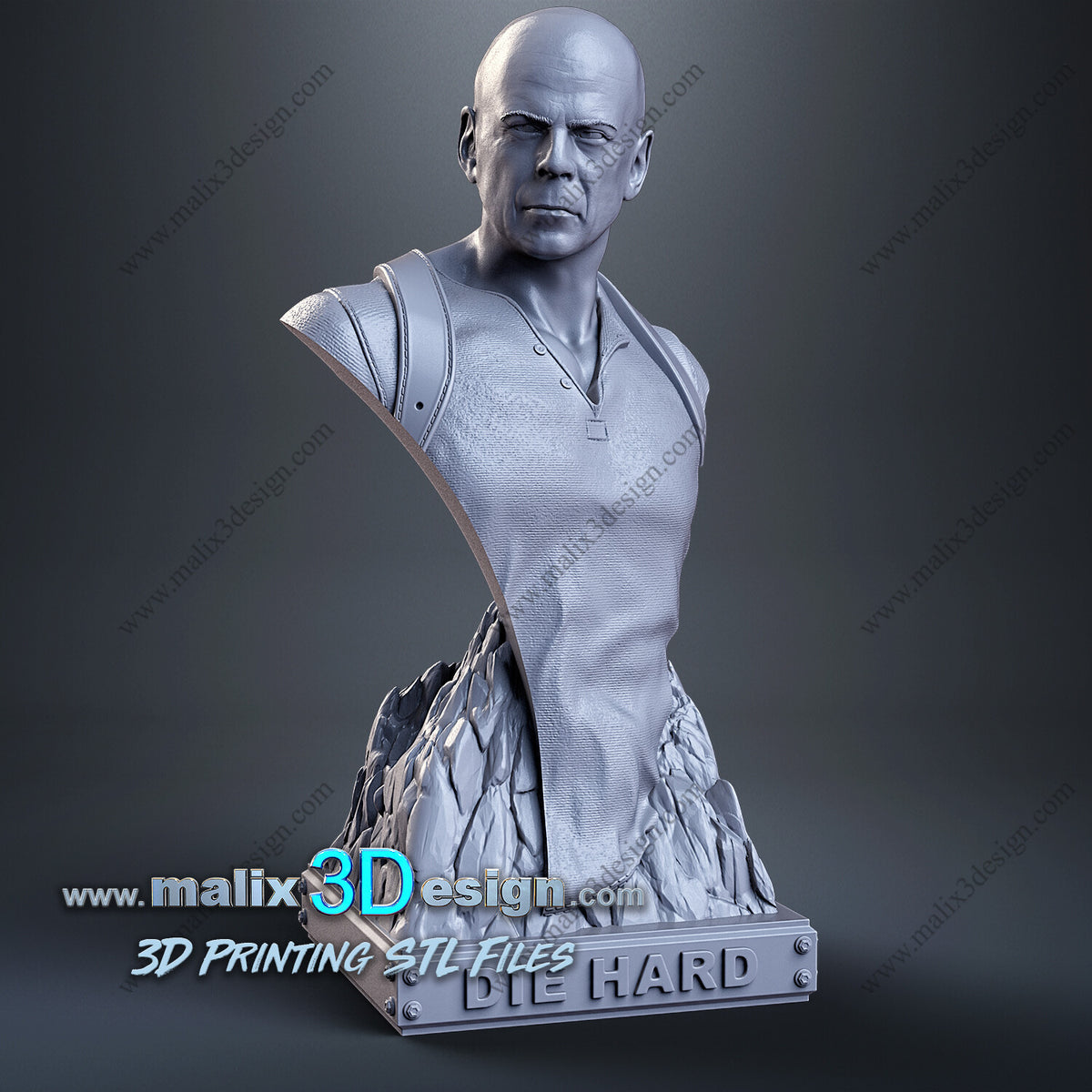 Die Hard - John McClane Bust (Bruce Willis) Bust - 10th Scale