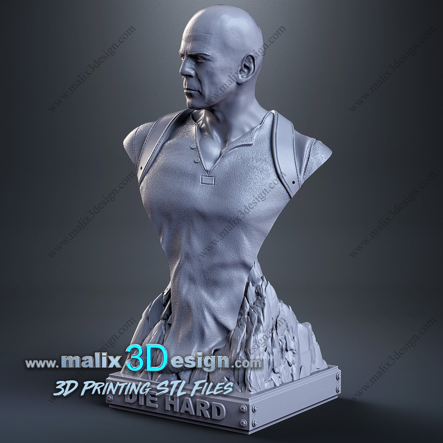 Die Hard - John McClane Bust (Bruce Willis) Bust - 10th Scale