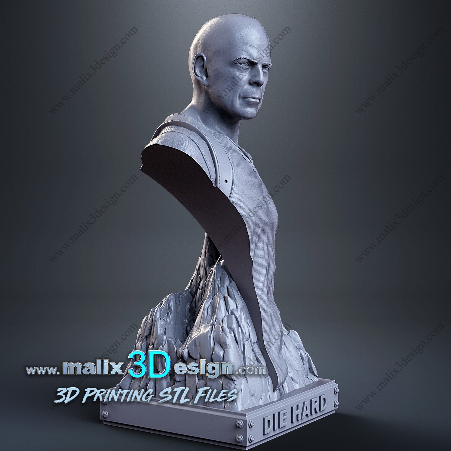 Die Hard - John McClane Bust (Bruce Willis) Bust - 10th Scale