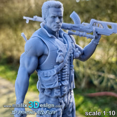 Commando Statue - 3D Printed Model 8, 10 & 16th scale