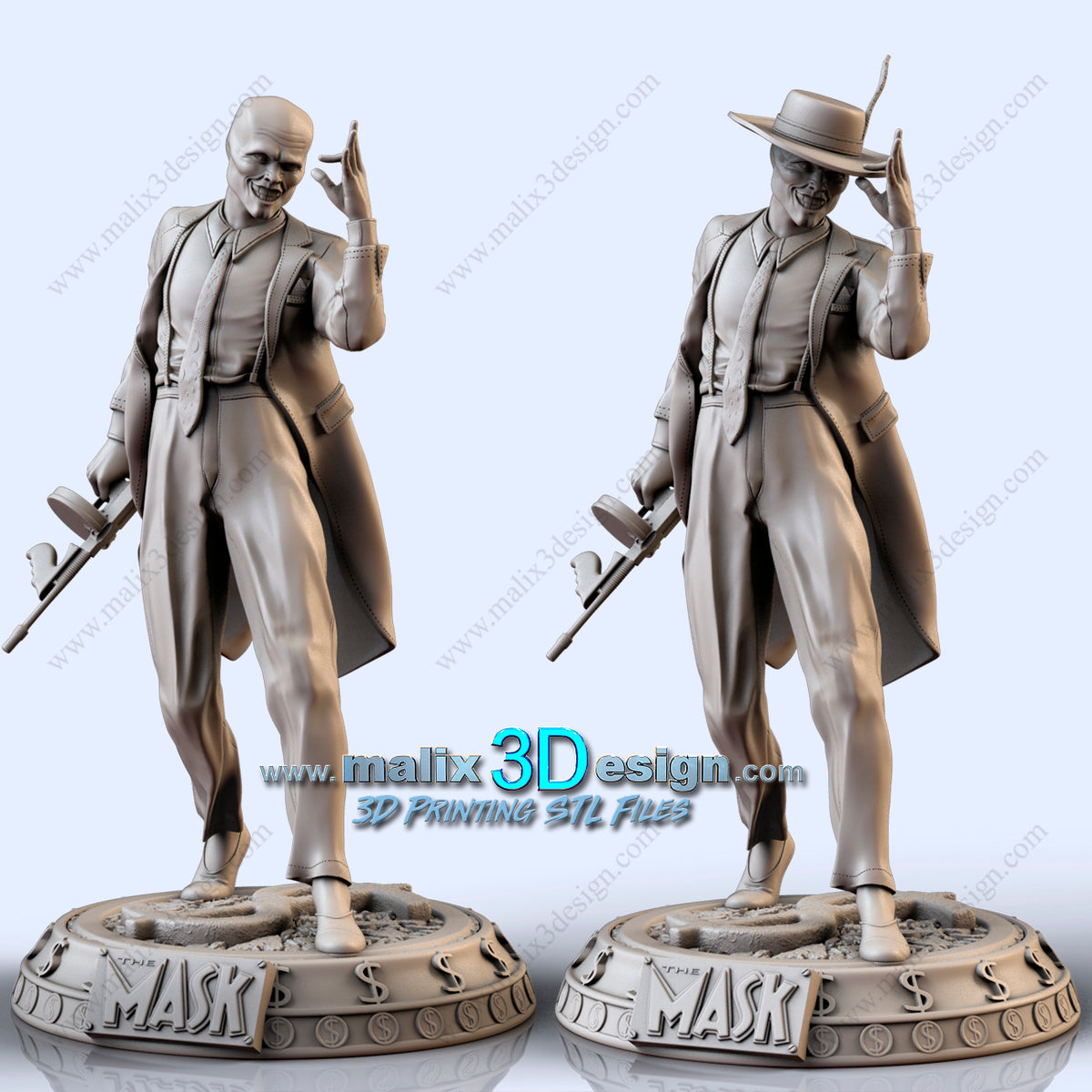 The Mask Statue- Fan Art - unpainted - 3D Printed Model kit