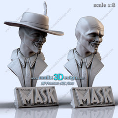 The Mask Bust - Fan Art 8 Scale 3D Printed Model