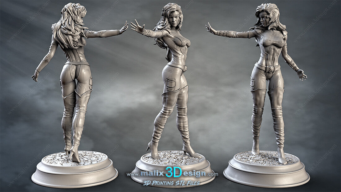 Jean Grey Statue- X-Men, 3D Print Model 8th, 10th and 16th Scale