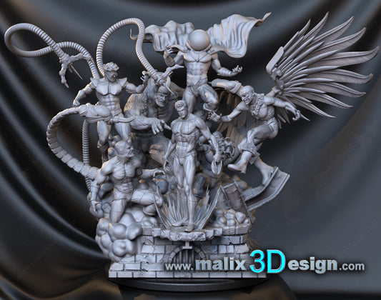Sinister Six (Diorama) - 3D Printed Fan Art Model Kit