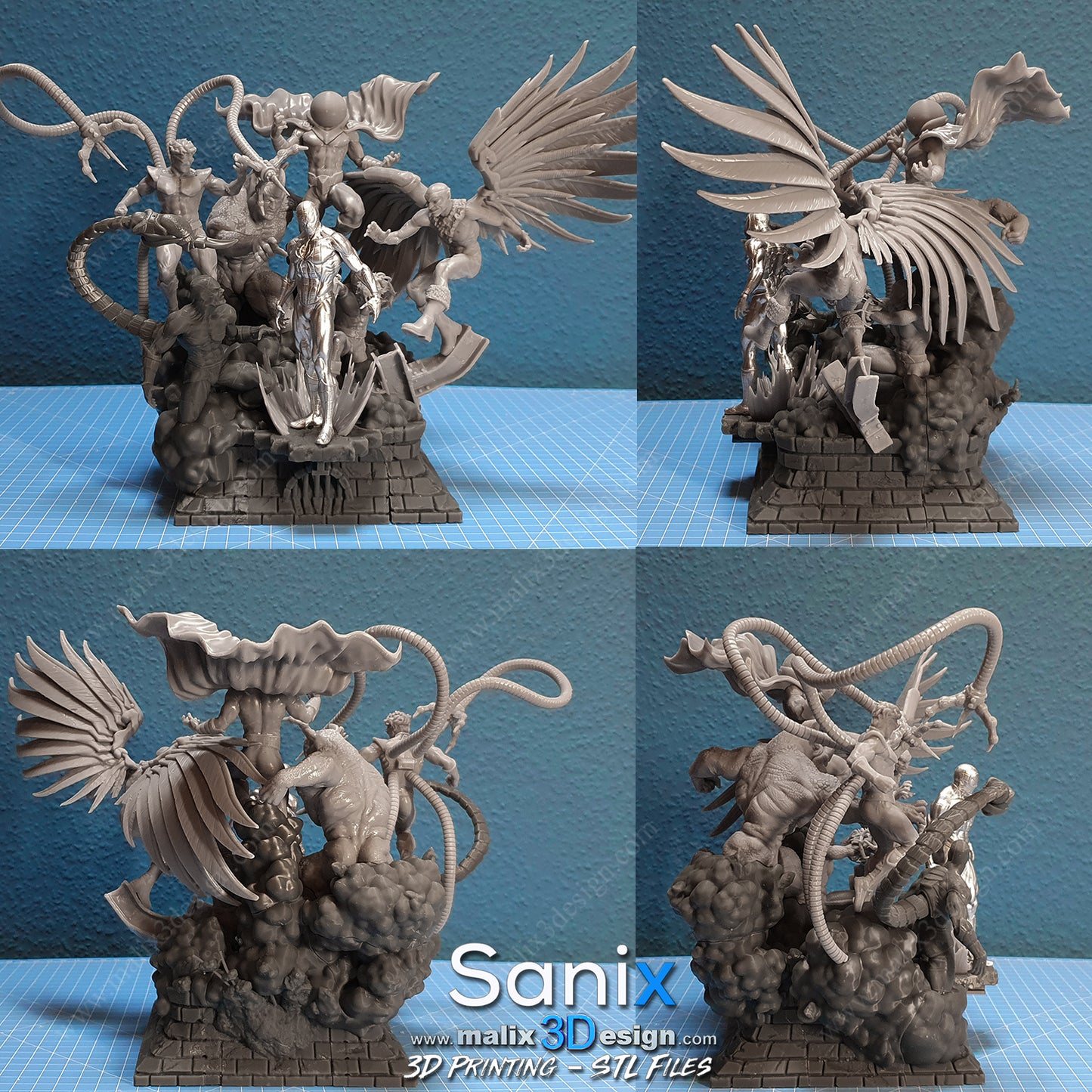 Sinister Six (Diorama) - 3D Printed Fan Art Model Kit