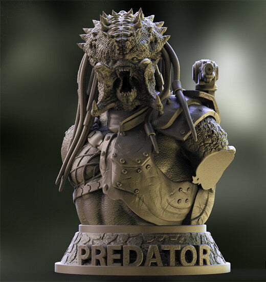 Predator Bust - 3D Printed Model - 190mm Height