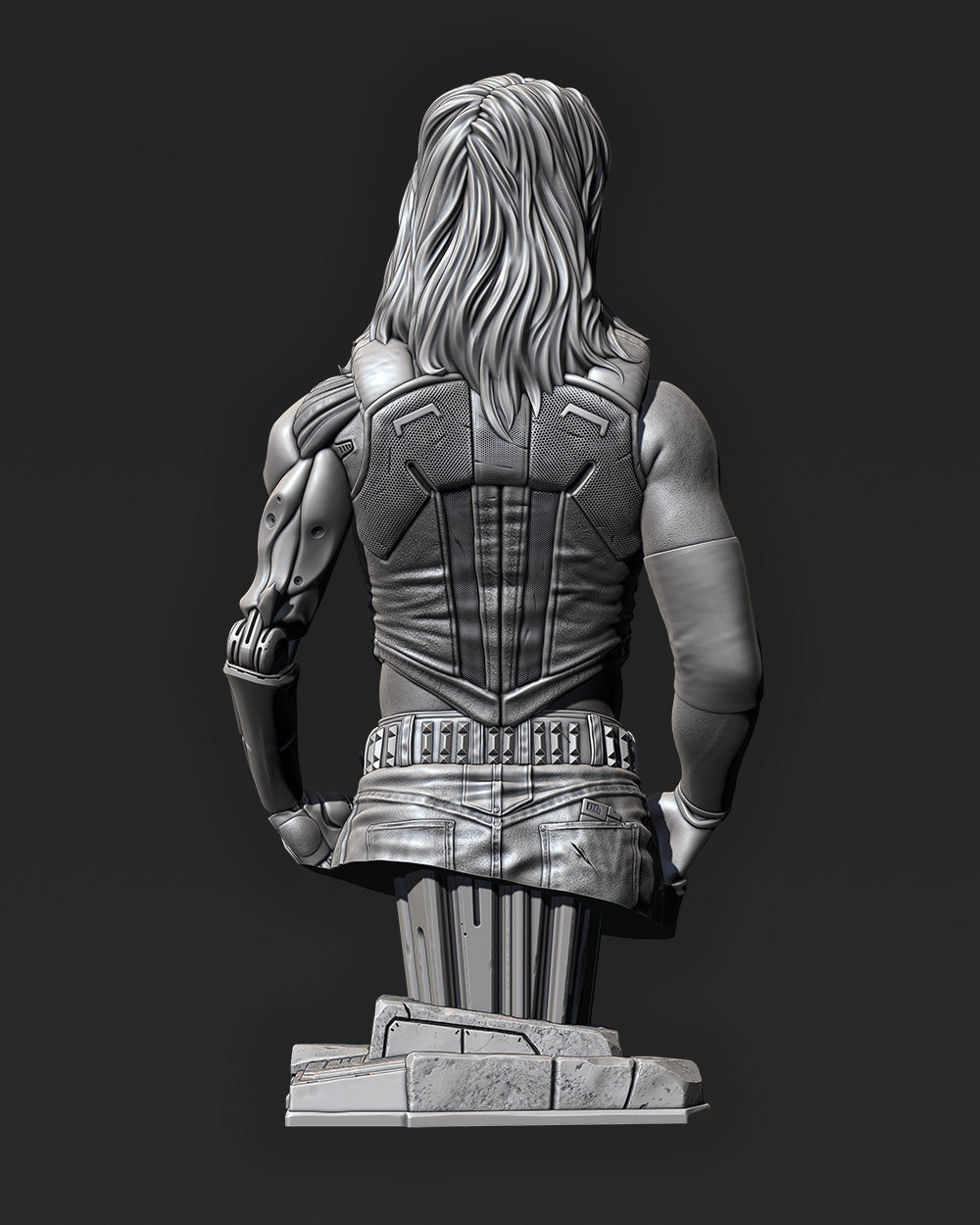 Johnny Silverhand Bust (Fan Art) 276mm or 188mm - 3D Print