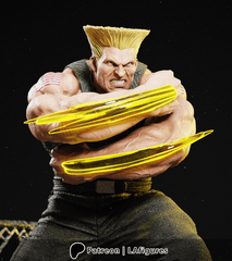 Guile (Street Fighter) Statue - Fan Art 10 scale 3D Print Kit