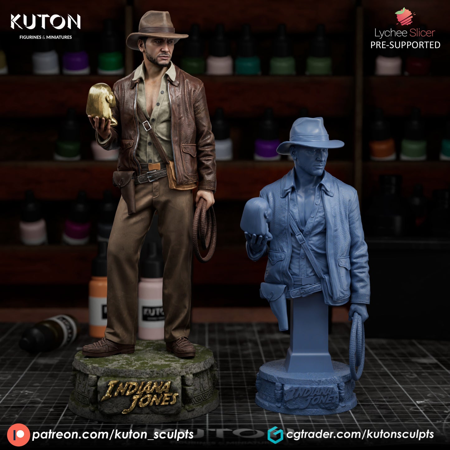 Indiana Jones  3D Printed model - Various Scales - Fan Art