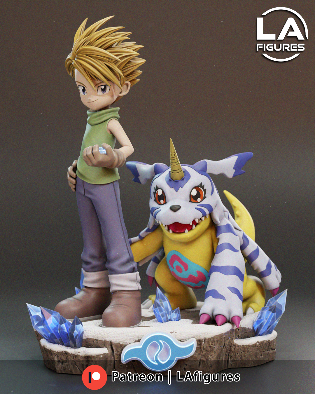 Matt and Gabumon (Digimon) Statue - 187mm - 3D Print Fan Art