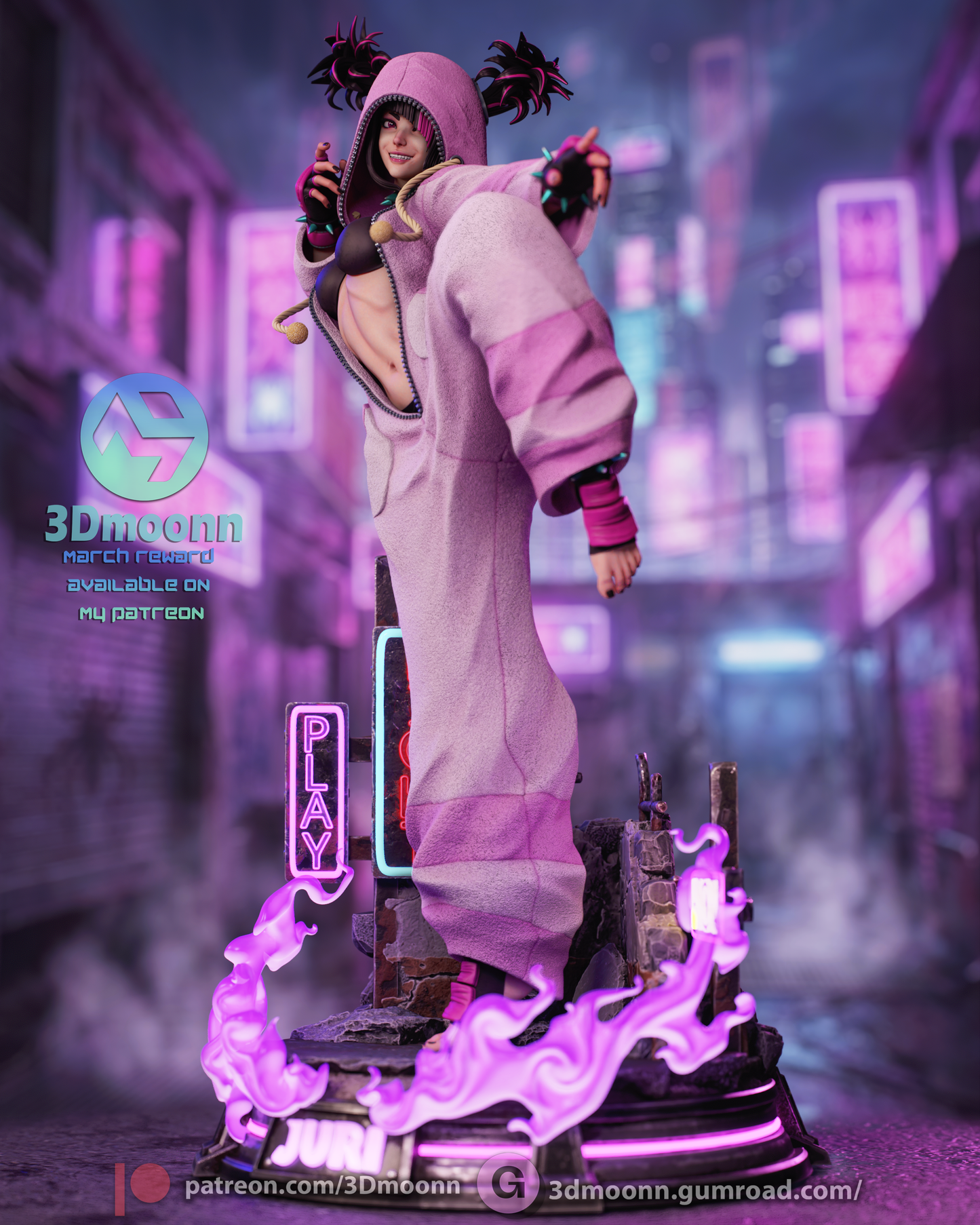 Juni (Street Fighter) -  3D Printed model kit (Fan Art)