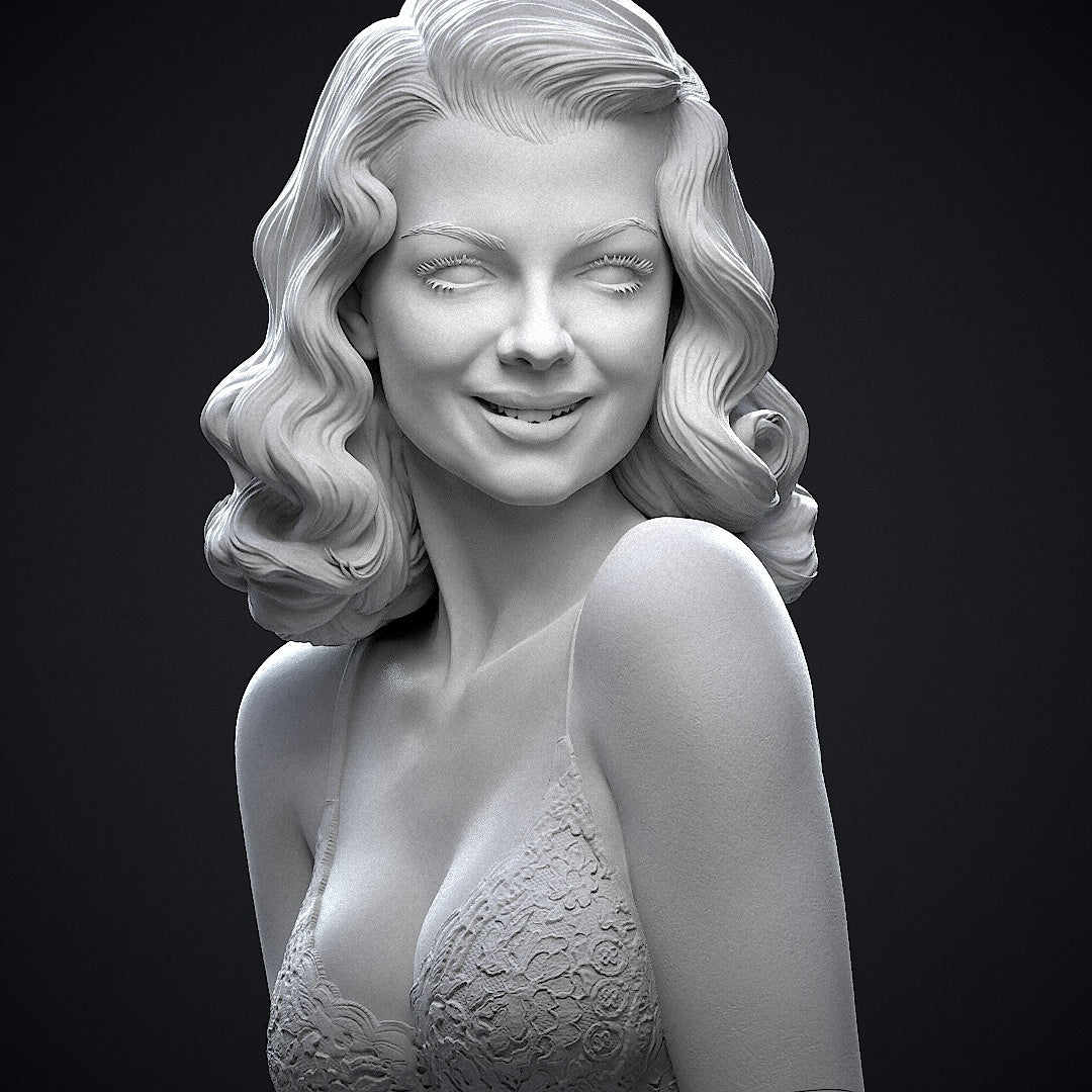 Rita Hayworth - 3D Printed Sculpture Model Kit