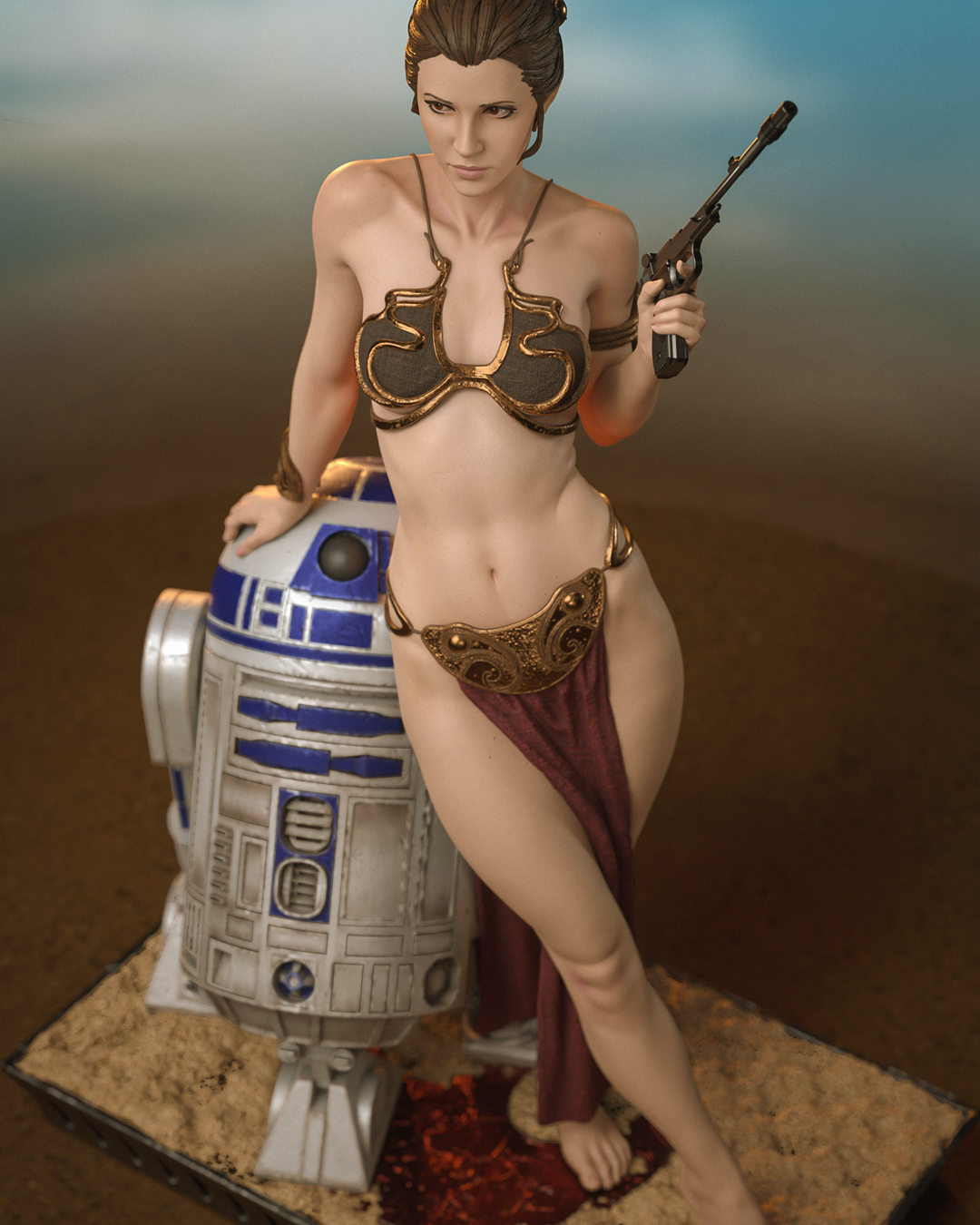 Princess Leia - 3D Printed Model Kit - 1:6 scale (Fan Art)