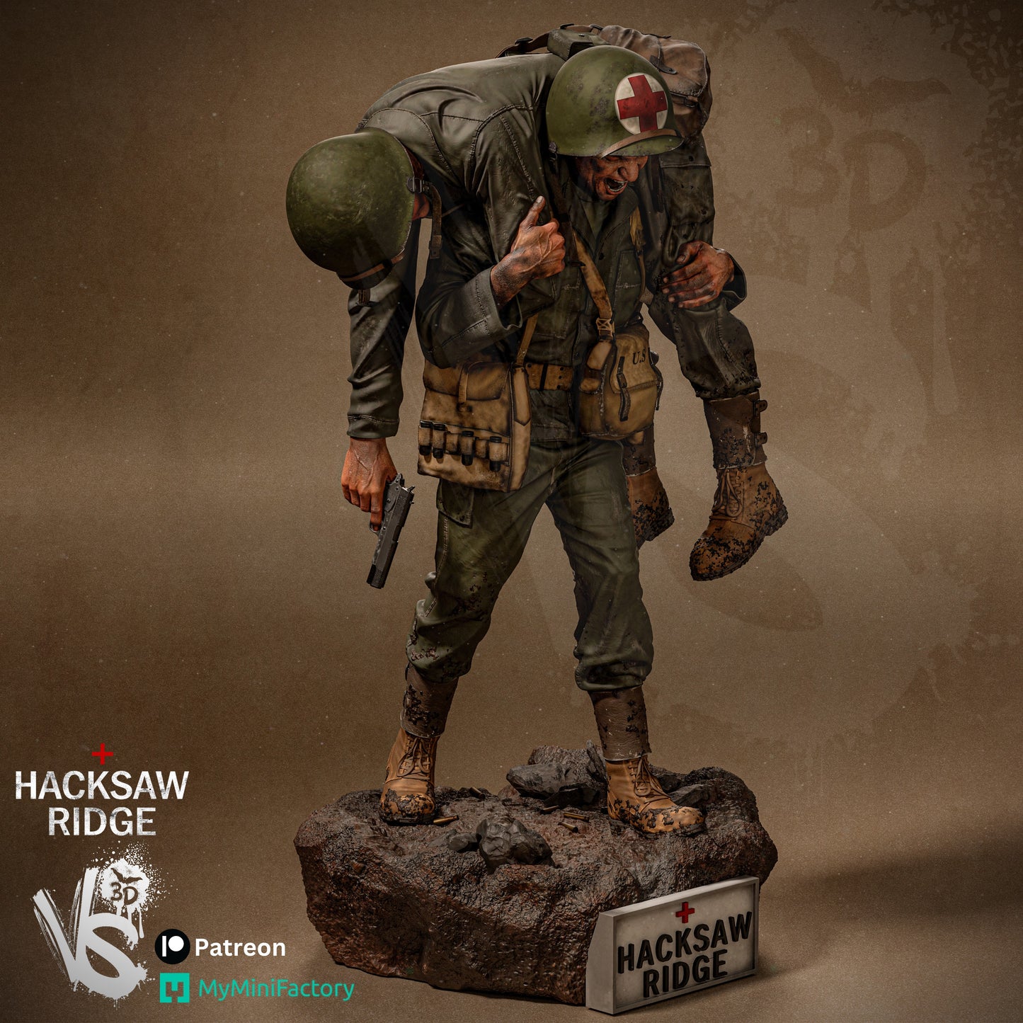 Desmond Doss (Hacksaw Ridge) - Sculpt - 3d Printed Model Kit