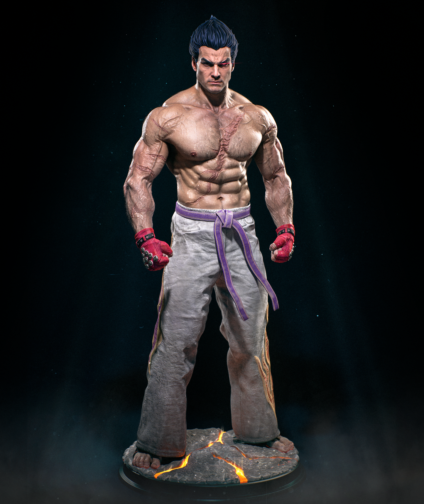 Kazuya - 3d Printed Model Action / Museum pose statue - 9 and 6 scale