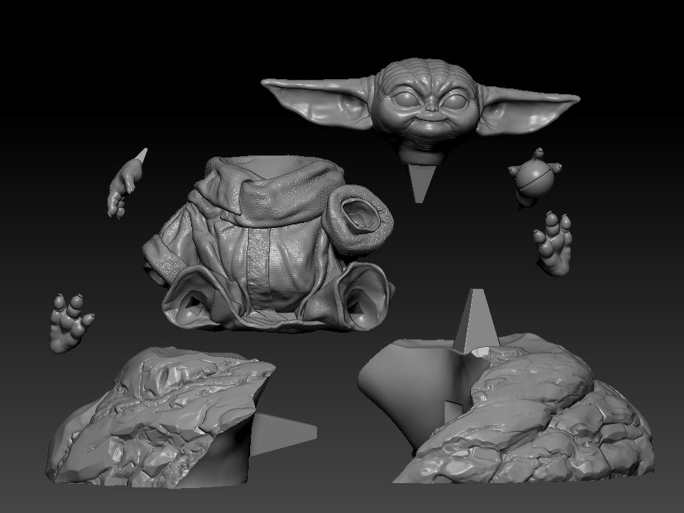 Grogu - 3D Printed Model Statue - 160mm