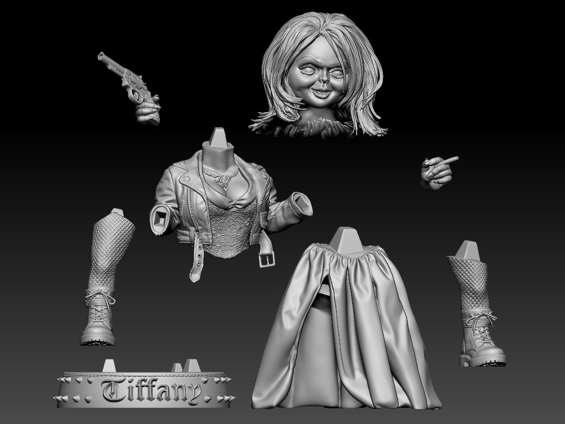 Tiffany - Bride of Chucky - 3D Printed Statue / Bust Model Kit