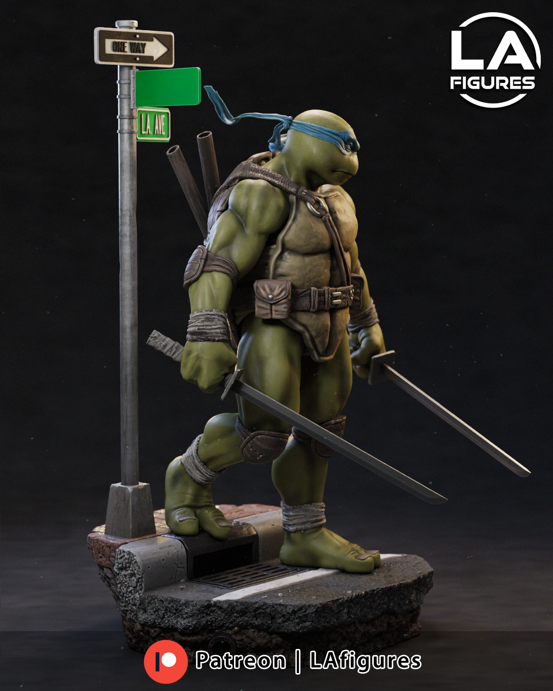 Leonardo (TMNT) Statue - Fan Art 10 Scale (210mm) 3D Print Kit