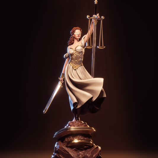 Justice Statue - (GOD)  3D Printed Model Kit - 6 Scale