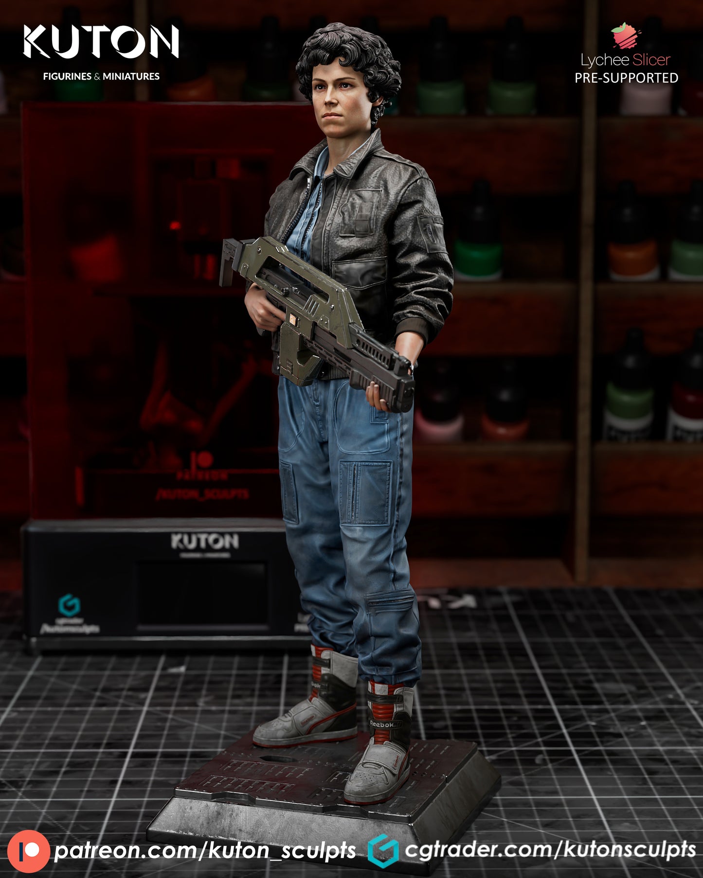 Ellen Ripley (Alien) Statue - 3D Print Fan Art (Kuton)