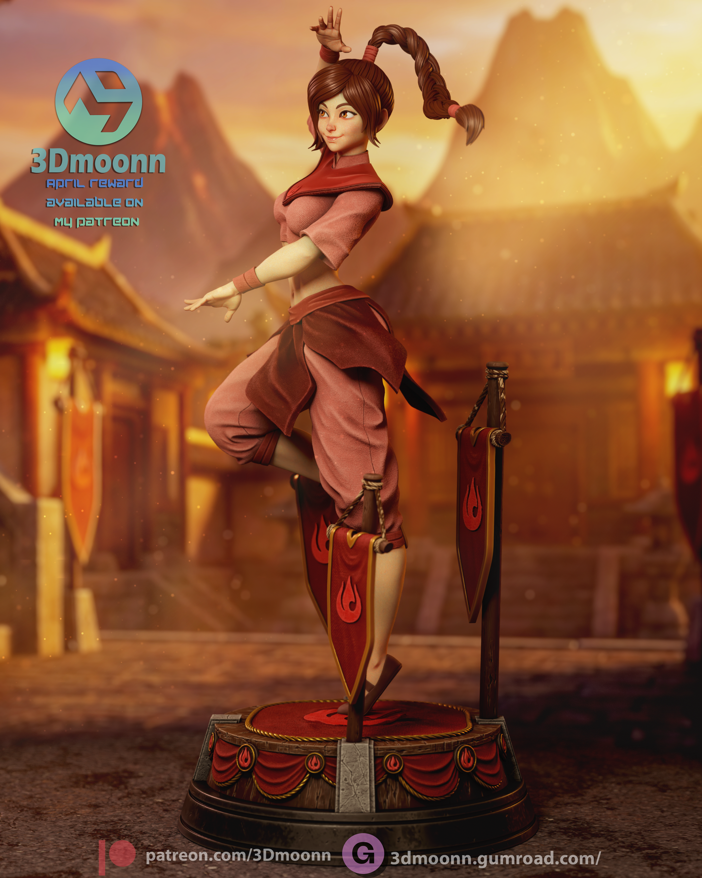 Ty Lee (The Last Airbender) - 3d Printed model kit (Fan Art)