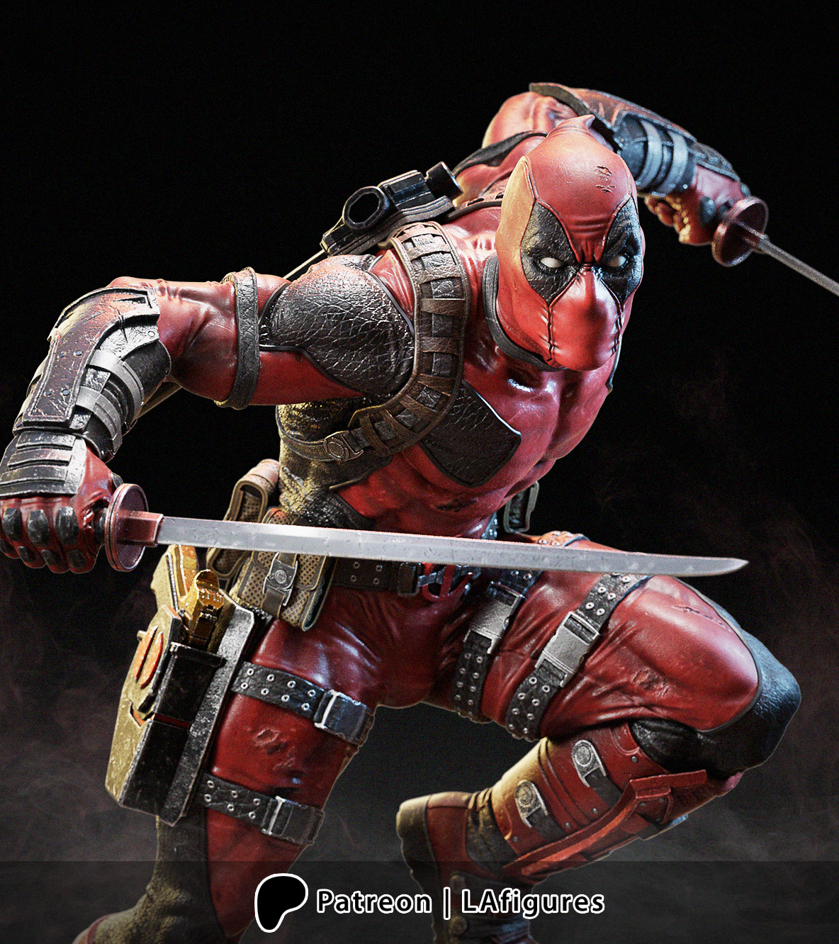 Deadpool (3D Printed) Fan Art - Various Scales - LA Figures