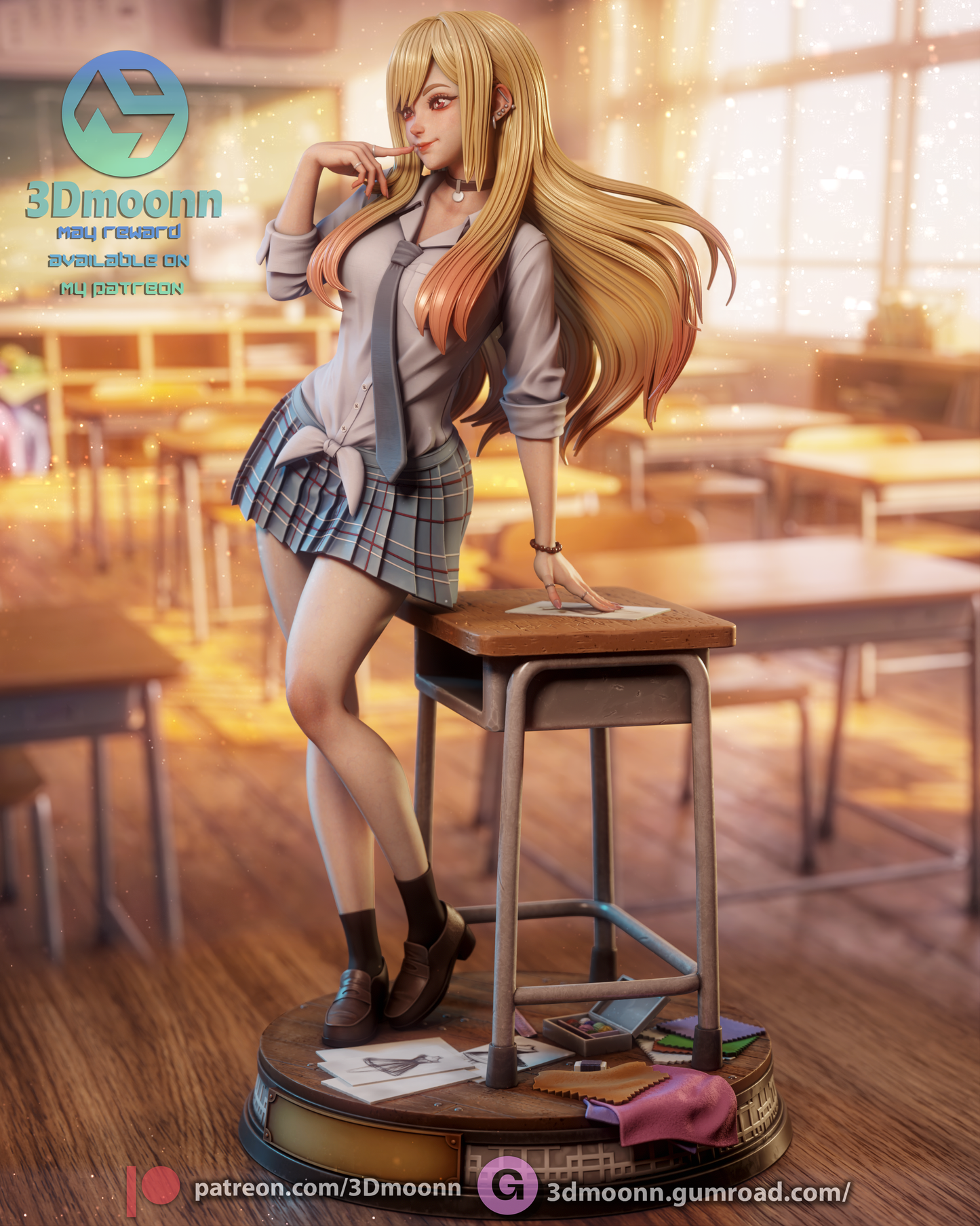 Marin Kitagawa (My Dress-Up Darling) - 3d Printed model kit (Fan Art)