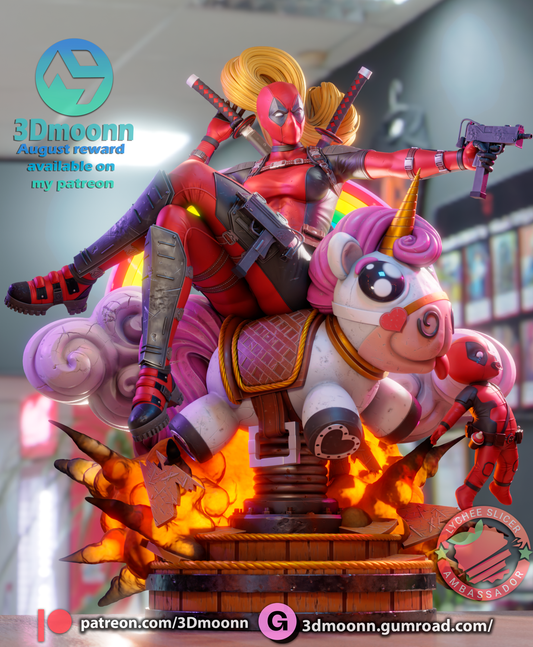 Lady Deadpool - 3d Printed 1:6 model kit (Fan Art)