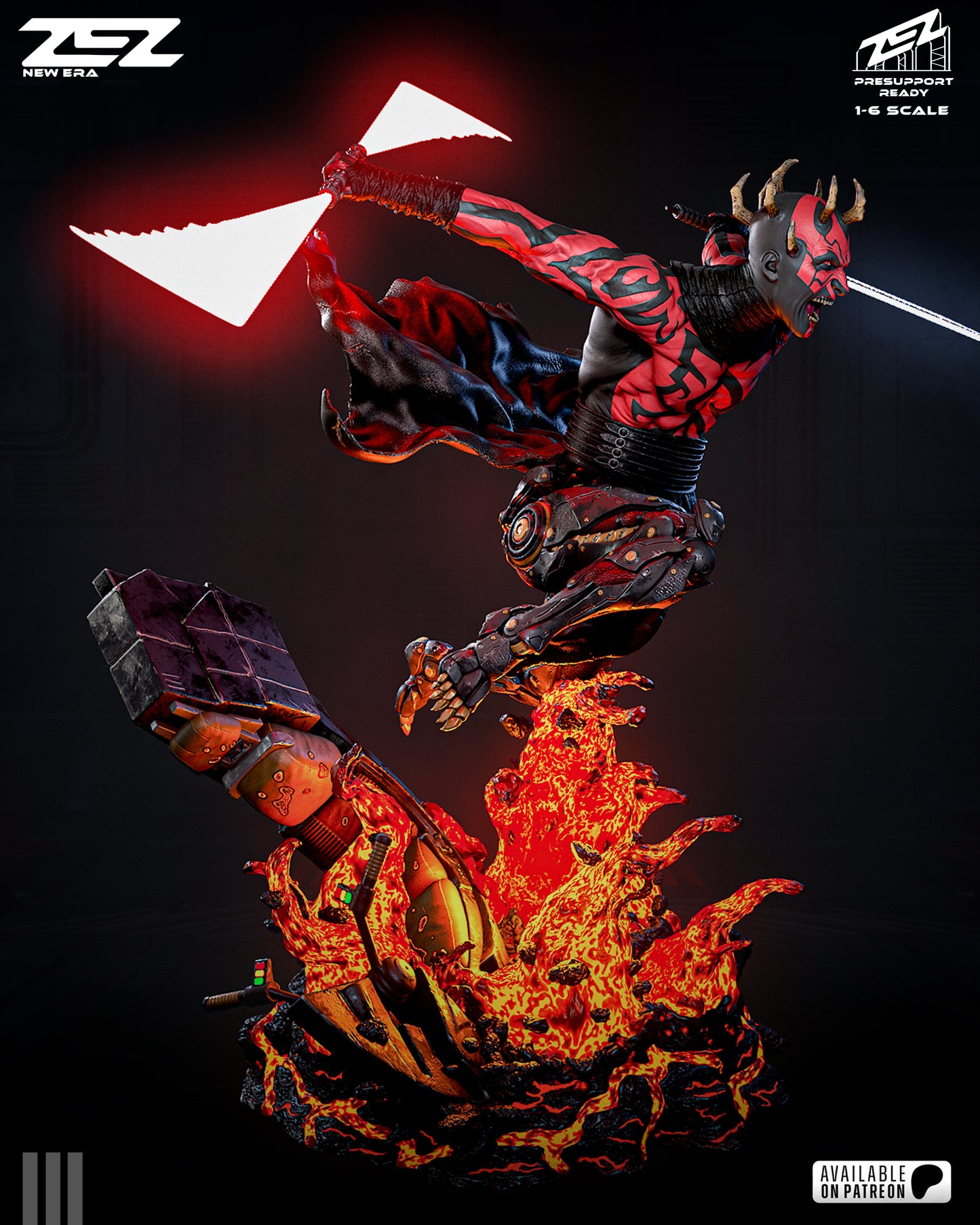 Darth Maul - 3D Printed Statue / Bust model kit 6 scale