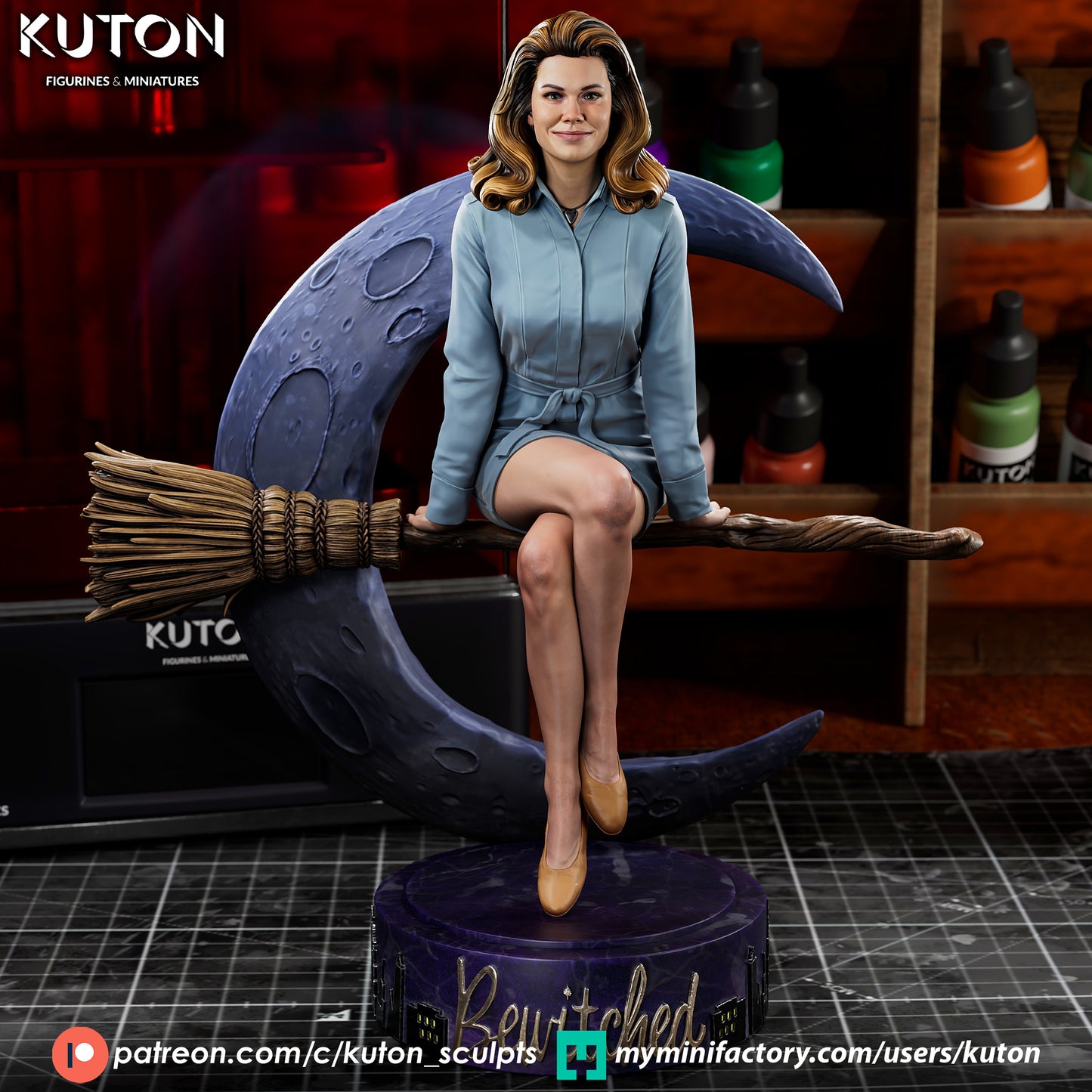 Bewitched- 3d Printed Model kit - Statue and Bust