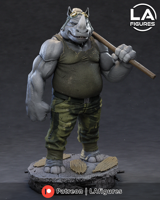 Rocksteady (TMNT) Statue - Fan Art 10 Scale (212mm) 3D Print Kit