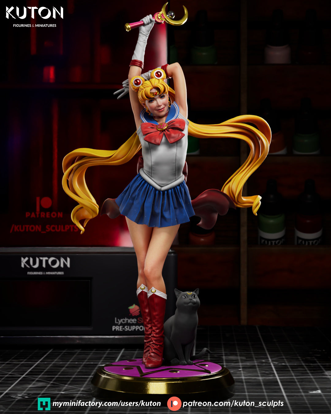 Sailor Moon (Usagi Tsukino) - 3D Printed Model Kit - Fan Art