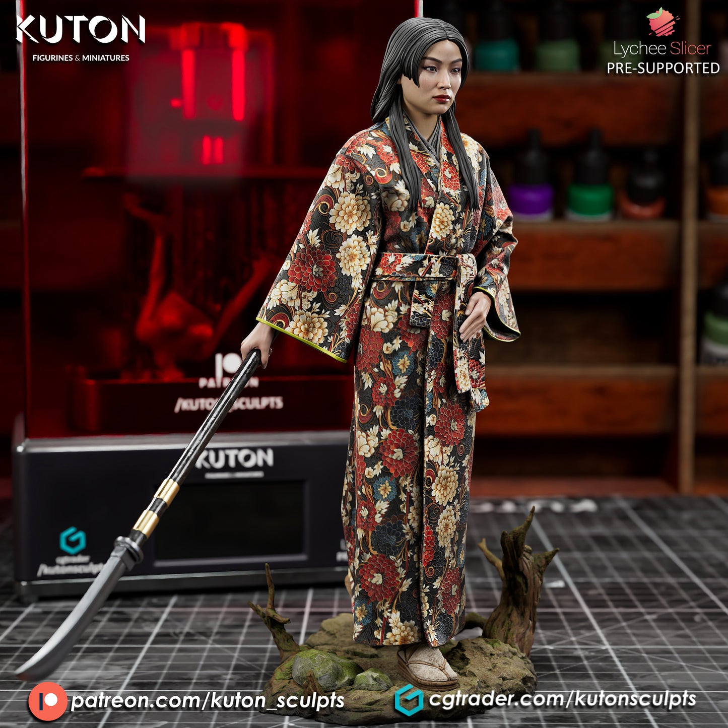 Ready to Post -1:10 - Lady Toda Mariko  - Unpainted and Unassembled