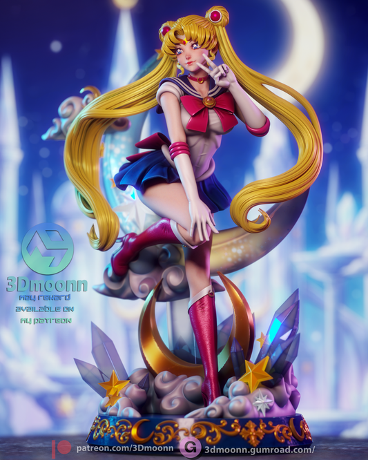 Sailor Moon - 3d Printed model kit (Fan Art)