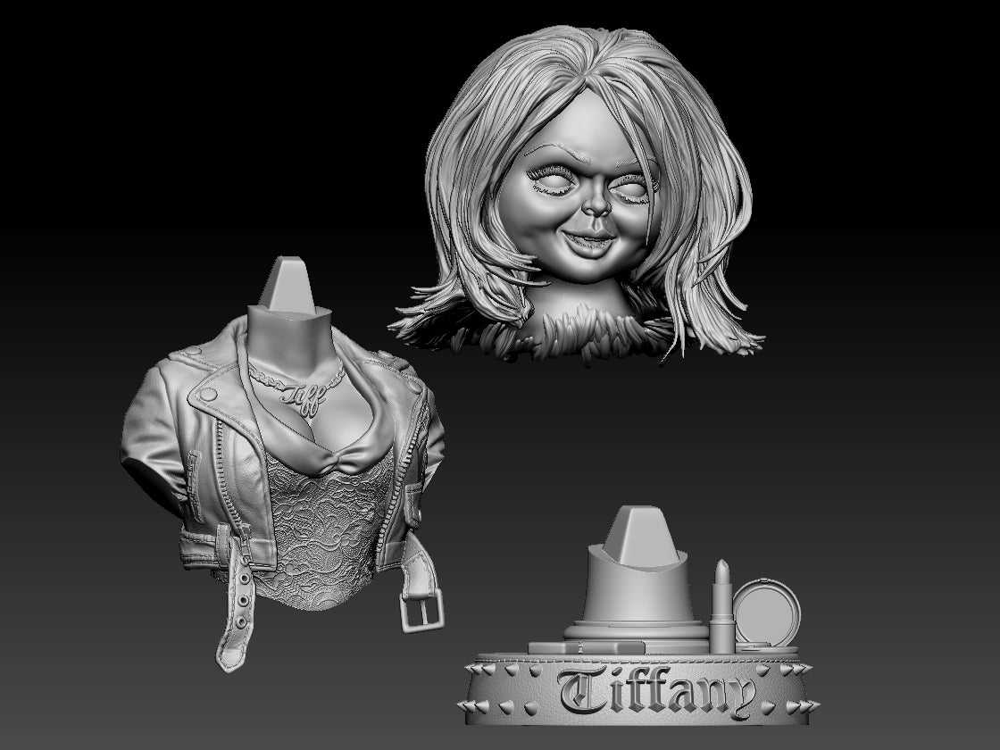 Tiffany - Bride of Chucky - 3D Printed Statue / Bust Model Kit