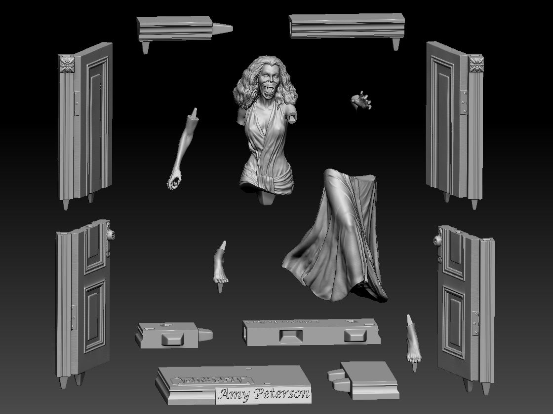 Amy Peterson - 3D Printed Statue Model kit - 290mm