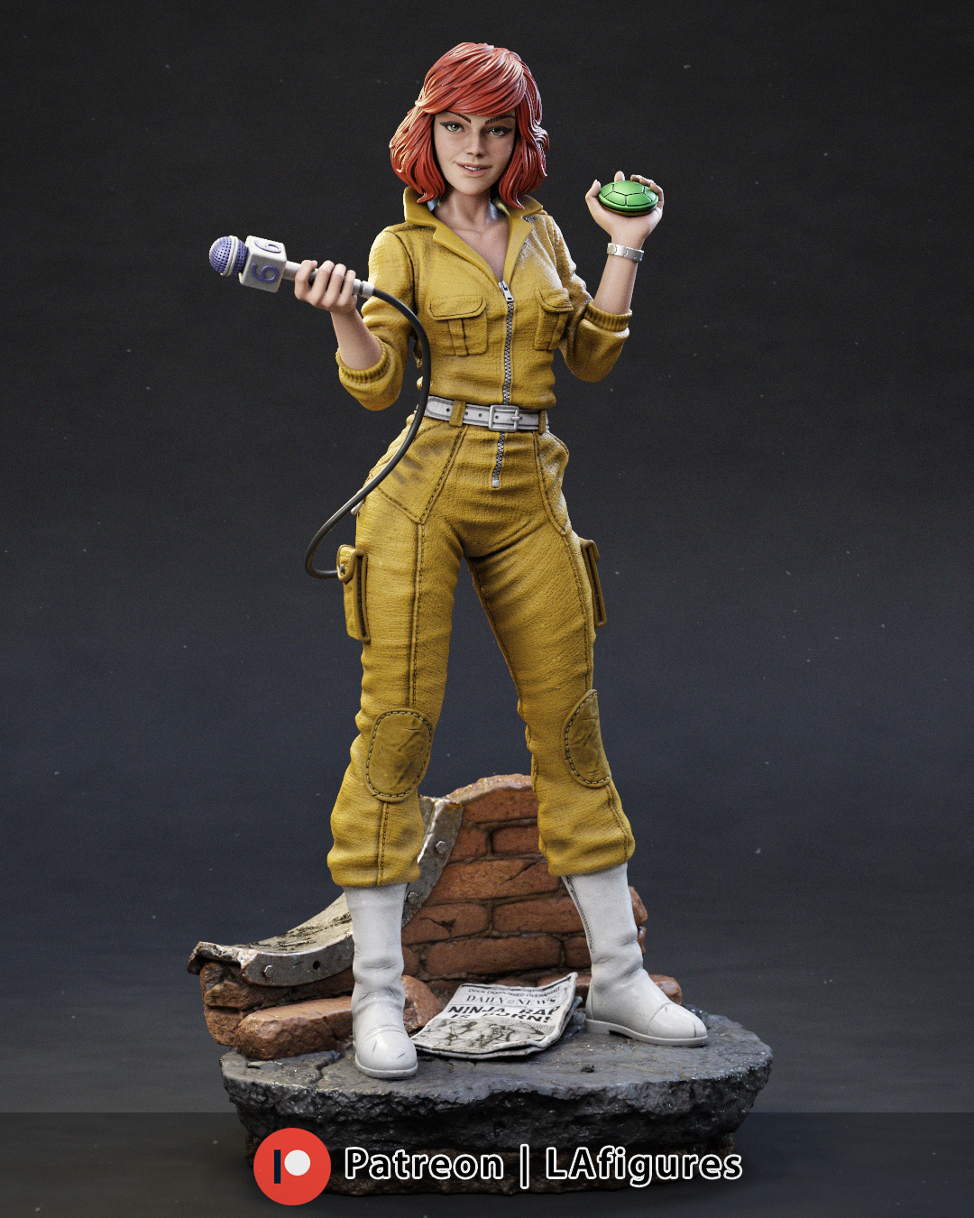 April O'Neil (TMNT) Statue - Fan Art 10 Scale (210mm) 3D Print Kit