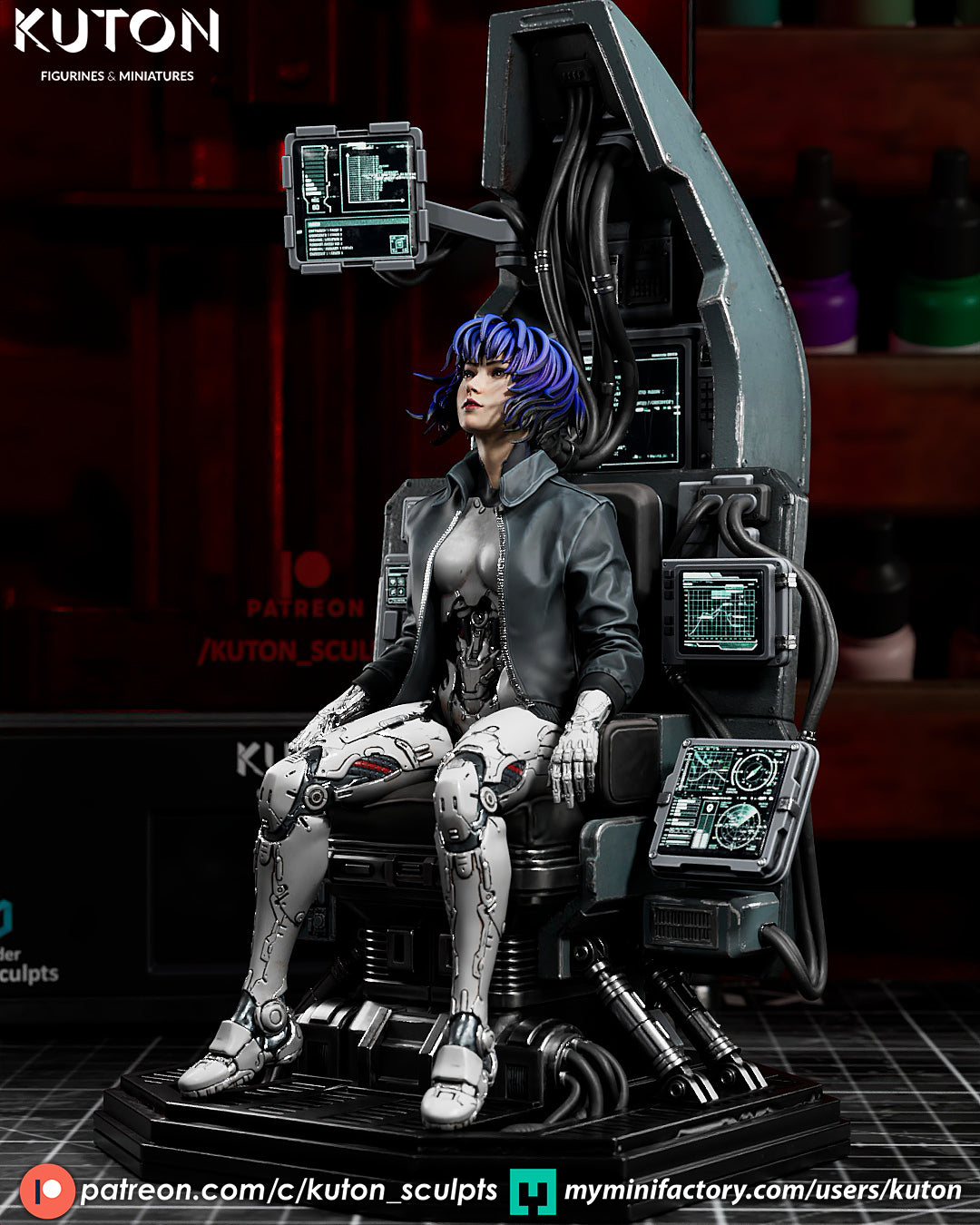 Ghost in the Shell -3D Printed Model kit - 10 Scale and Mini available