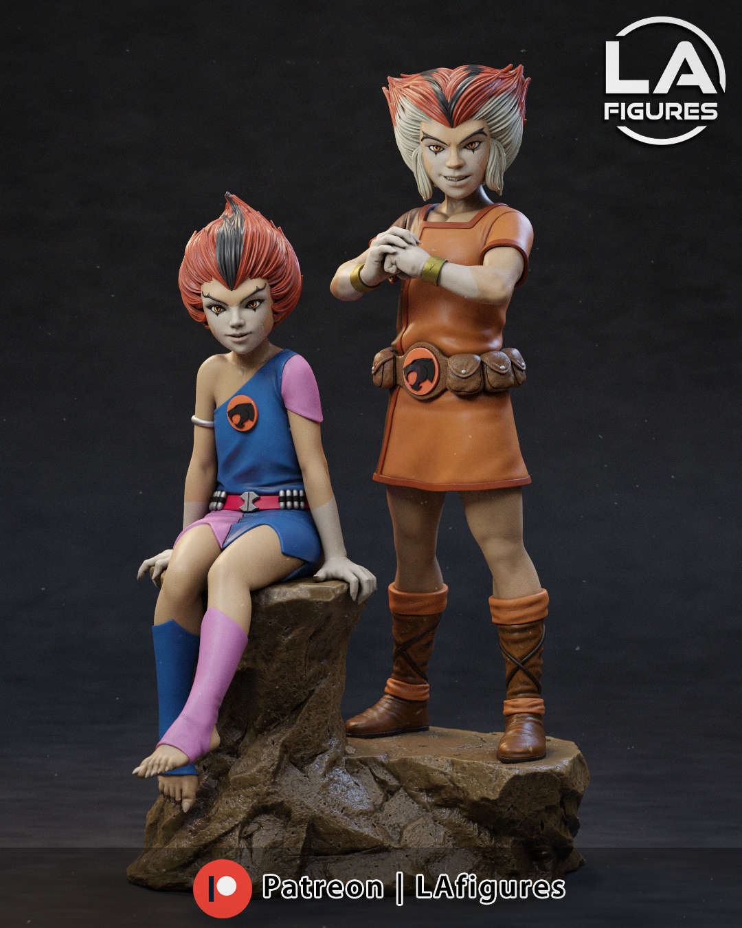Willy Kit & Willy Kat (Thundercats) Statue - 3D Print Fan Art