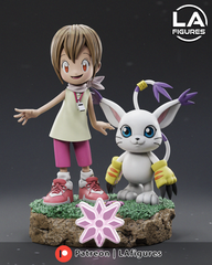 Kari and Tailmon (Digimon) Statue - 142mm - 3D Print Fan Art