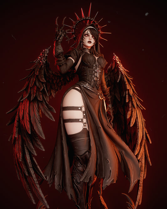 Corrupted Nun - 3D Printed Model Kit Statue 9 scale and 6 scale