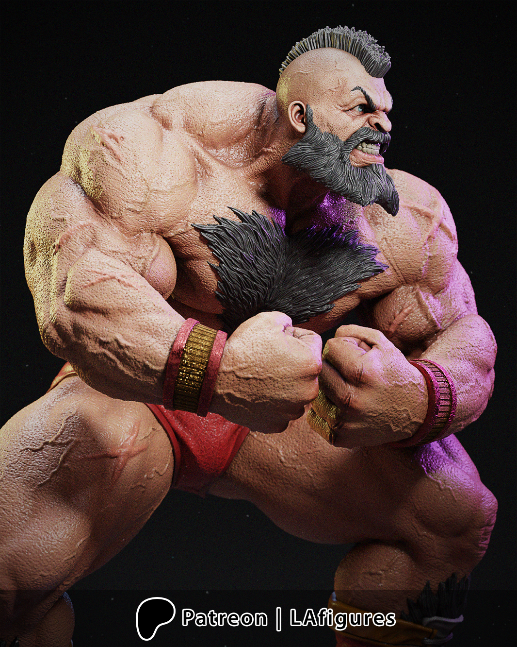 Zangief (Street Fighter) Statue - Fan Art 10 scale 3D Print Kit